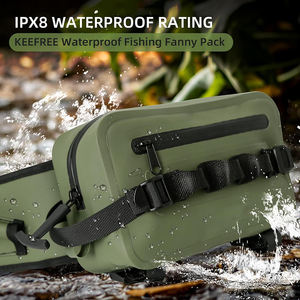 Tas pinggang ringan, tas pinggang tahan air ringan dengan pegangan joran pancing dengan ritsleting kedap udara untuk memancing - Product Image 4