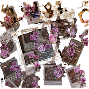 Autocollants rétro <span class=keywords><strong>d</strong></span>écoratifs pour animaux de compagnie, lot de 20 pièces avec compte à main, DIY Collage, <span class=keywords><strong>film</strong></span>, série mémoire, vacances - Product Image 1