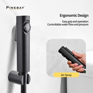 Высококачественный матовый черный ручной распылитель для биде - Product Image 3