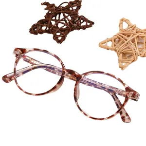 批发新款时尚眼镜架光学奢华最佳眼镜架圆脸女设计师眼镜架