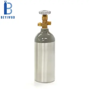 DOT 3AL TC 3ALM Standard 2,5 lb 5lb 10lb 15lb 20lb CO2-Aluminium-Gasflasche mit CGA320 DIN6-Ventil für den US-amerikanischen und kanadischen Markt