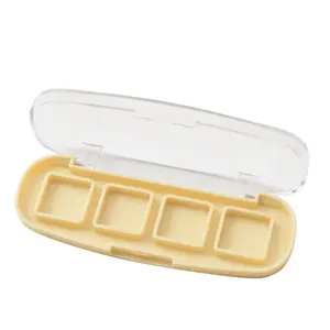 Banana Shape Eye Shadow Palette Makeup Case With Square 4 Color Pan Empty Plastic Blush Case