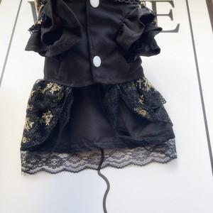 <b>Cat</b> And Dog <b>Clothes</b> Spring Summer Gothic Gold Thread Dress For Small Medium Dogs Bichon Frise Pomeranian Elegant Skirt - Product Image 3