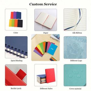 Customizable Journal Hard Cover Leather A5 <b>Spiral</b> <b>Bound</b> <b>Notebook</b> School Custom Binding Planners <b>Notebooks</b> with Smooth Paper - Product Image 6