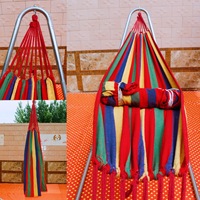 Hamac en toile d'extérieur pour deux personnes, capacité de 100 kg, hamac pliable portable avec conception anti-basculement pour le camping, la randonnée en plein air