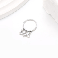 Bague en argent sterling S925 James Avery vintage en forme de cœur, jolie bague émaillée superposée, cœur ajouré tendance