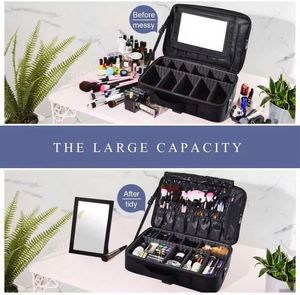 Échantillon Gratuit : Grande Trousse de Maquillage avec Sangle Arrière Amovible, Boîte à Cosmétiques, Organisateur d'Outils de Coiffure, Boîte de Rangement - Product Image 2