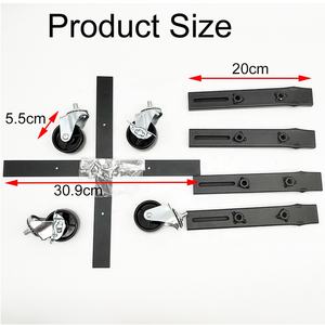 Регулируемая подставка для растений колеса для тяжелых условий эксплуатации металлического железа горшка двигатель подвижный цветок плантатор горшок стенд салазка лоток для грузчиков - Product Image 4