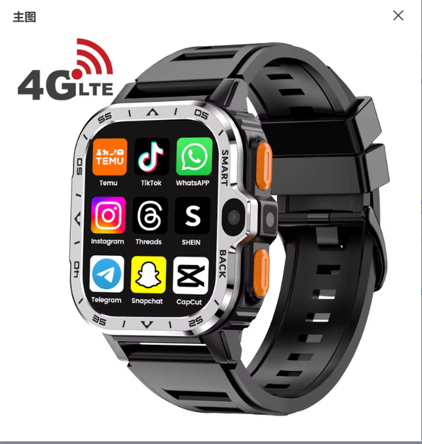 2025 PGD 4G Sim Card Smart Watch 2.03" Screen With GPS Wifi HD Dual Camera Video Call Relojes Men Smartwatch for Ios Android
