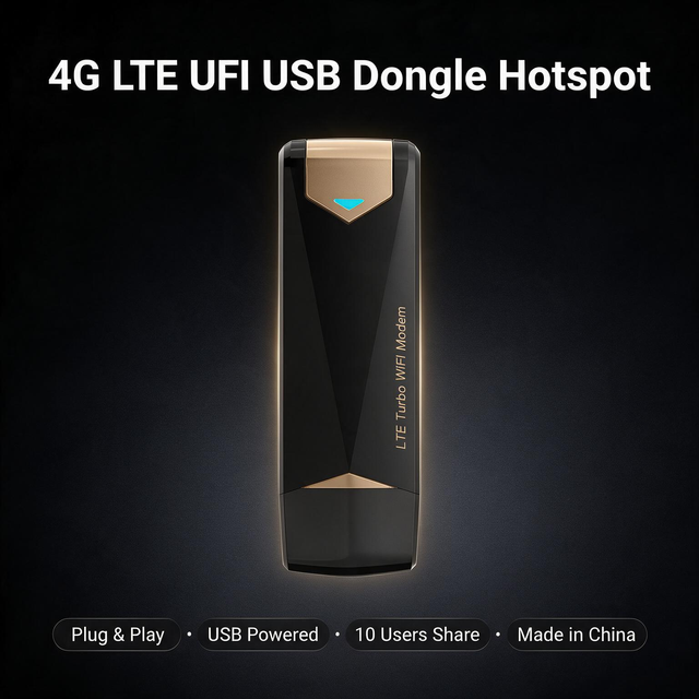 4G Wireless USB Dongle UFI LTE Modem USB Hotspot Sharing Plug-and-play Wi-Fi Made in China