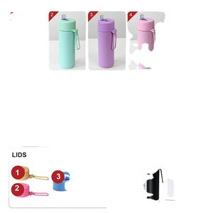 กระติกน้ำสุญญากาศแบบกำหนดเอง ปราศจากสาร BPA ขนาด 20 ออนซ์  ผนังสองชั้น ฉนวนกันความร้อน สแตนเลส พร้อมฝาปิดแบบหลอดดูด - Product Image 2