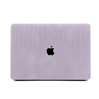 Étui de Protection Antichoc en Cuir PU à Motif Croco pour Ordinateur Portable MacBook Apple Air Pro 14 Pouces