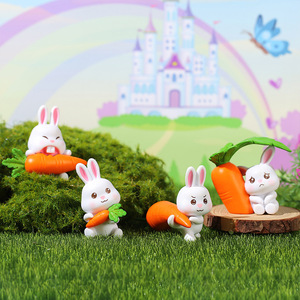 Cute PVC Bunny Cake Toppers Miniature Landscape Decor <b>Easter</b> Craft <b>Ornament</b> Reusable - Product Image 3