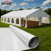 Rouleau de bâche en PVC blanc 850 g/m² de 3 m de large, occultant et anti-UV, pour couverture de camion et de tente