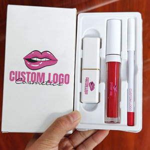 Nuevo juego de brillo de labios Popular, lápiz labial líquido cremoso mate, lápiz delineador, mirada de labios, 3 uds., Kit de cosméticos 3 en 1, juego de labios de larga duración - Product Image 5
