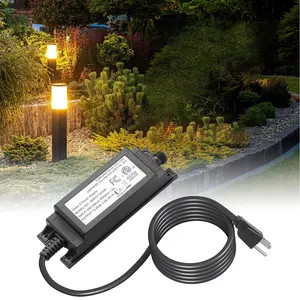 36W DC12V outdoor Transformers with Timer and Photocell Light Sensor IP68 waterproof LED Landscape light Voltage converter