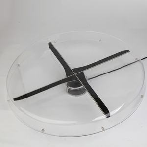 Nuevo Ventilador Holográfico 3D de 80 cm con Cubierta Impermeable para Exteriores, Acrílico Transparente - Product Image 3