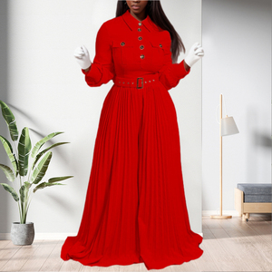 Combinaison plissée unie à manches longues pour femme – Prix de gros – Tendance mode - Product Image 5