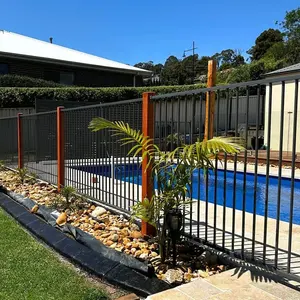 Cerca de alumínio para piscina/cerca de barreira/cerca de segurança para piscina padrões australianos