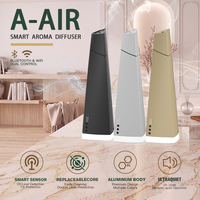 Diffuseur d'arômes rechargeable en alliage d'aluminium 50 ml, portable, fonctionnant sur batterie, avec minuterie à 4 niveaux pour voiture, maison, bureau, hôtel