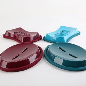 Porte-savon en plastique de forme irrégulière, détachable, surface lisse, design minimaliste, organiseur de salle de bain pour la maison et l'hôtel - Product Image 1