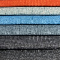 Tissu en lin fin, lin gaufré, tissu en lin métallisé, résistant à l'abrasion, tissé épais, textile de maison, pour canapé et rideau