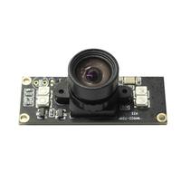Module de caméra miniature HS 720P avec source de lumière infrarouge auxiliaire, vision nocturne, USB2.0, lecture de code QR, capteur CMOS 1MP OV9712, champ de vision 100°