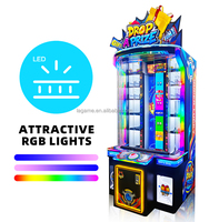 Machine d'arcade à jetons LEON Button Smasher avec éclairage LED, équipement pour enfants, batterie rechargeable en plastique, compacte, en anglais