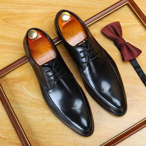 Zapatos Oxford Ligeros e Impermeables de Piel Vacuna con Cordones Transpirables para Hombre, Tallas Grandes, Ideales para Negocios Formales e Informales al por Mayor - Product Image 1