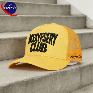 QZFSO Custom High Quality Trucker Hats Wholesale 3d Embroidery Gorras <b>Plain</b> <b>Baseball</b> <b>Cap</b> Mesh Hat for Summer - Product Image 1