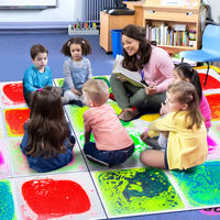 Jouets éducatifs Montessori, carreaux de sol interactifs sensibles au toucher, LED, carreaux liquides changeant de couleur pour les enfants, jeu sensoriel