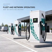 Station de charge rapide DC à refroidissement par air forcé, efficacité de 96 %, faible consommation en veille inférieure à 30 W pour sites intérieurs et extérieurs