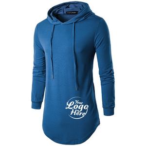 T-shirt de sport décontracté à manches longues pour hommes avec casquette fit fit confortable respirant chaud fitness T-shirt - Product Image 4