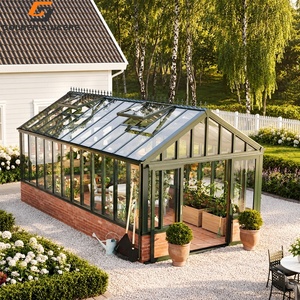 Solarium en verre GS avec base en brique surélevée pour la protection contre la pluie et l'intimité - Product Image 3