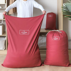 Cesto para Ropa, Bolsa de Almacenamiento de Algodón para Edredones, Gran Capacidad, Cierre con Cordón, Rectangular, Organizador de Dormitorio, Bolsa de Embalaje para Mudanza - Product Image 3
