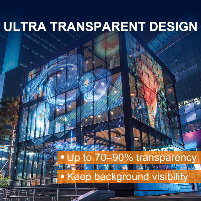 Transparent OLED Waterproof IP65/67 Outdoor Advertising Display Screen with 5000cd/m Brightness HDR10 120Hz for Glass Windows
