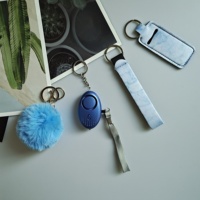 Vente flash : porte-clés de défense personnelle avec pompon de 8 cm, accessoires pour porte-clés, porte-clés pompon
