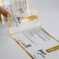 Autocollants en vinyle transparent personnalisés, étiquettes de logo imperméables, autocollants transparents découpés à la forme pour les emballages alimentaires et cosmétiques