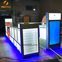 Kiosque d'exposition de lunettes lumineuses personnalisé, kiosque d'affichage de lunettes de soleil à LED pour centre commercial, vente au détail d'optique