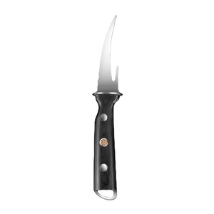 Cuchillo para Desvenar Camarones de Acero Inoxidable con Mango de Madera Negra, Herramienta Resistente para Mariscos, Cuchillo Multifuncional para el Vientre del Pescado - Product Image 5