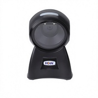 Lecteur de codes-barres USB de bureau 1D/2D, capteur CMOS noir, 300 lectures/secondes, scanner à lumière LED, résolution optique 4mil, garantie 1 an