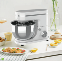 Robot culinaire compact automatique en acier inoxydable pour pétrir, mélanger, fouetter, hacher la viande et extraire le jus, idéal pour la cuisine domestique