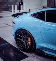Aileron de coffre arrière double niveau en fibre de carbone style IMP Swan Neck pour Jaguar F-type 2022+