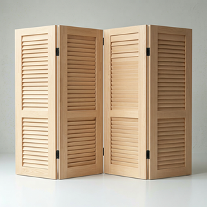 Wooden <b>Folding</b> <b>Room</b> <b>Divider</b> 3 Panels Handcrafted Minimalist Design Opaque Privacy Screen Multi-Functional EFS Brand Frame - Product Image 1
