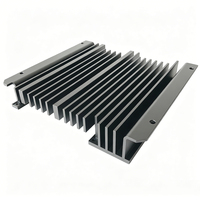 Radiateur mural en aluminium anodisé noir 199(L)*35(H)*180(P)mm, dissipateur thermique personnalisé