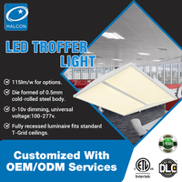 Plafonnier encastré de bureau à intensité variable, éclairage LED rétroéclairé 36W 50W