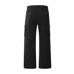 Nouvel arrivage de <span class=keywords><strong>jeans</strong></span> pour hommes personnalisés pantalons cargo pour hommes d'affaires <span class=keywords><strong>jeans</strong></span> cargo décontractés avec poches plates à bord en sergé <span class=keywords><strong>kaki</strong></span> - Product Image 3