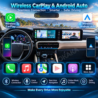 MOOKAKA Layar Sentuh QLED Ganda 12,3 Inci Android 15 untuk Toyota Land Cruiser Prado 2024-2026 Radio GPS Carplay Pemutar Video Mobil