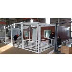 Fácil plegado <span class=keywords><strong>40</strong></span> pies 20 pies contenedor <span class=keywords><strong>de</strong></span> acero extensible hogar 3 dormitorios casa pequeña con cocina con material <span class=keywords><strong>de</strong></span> panel sándwich - Product Image 4