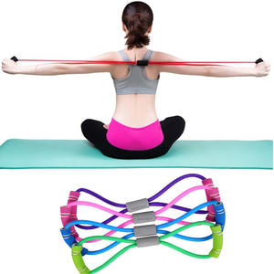 Bande de Résistance Élastique en Caoutchouc pour Exercices Sportifs, Expander de Poitrine en Forme de 8 pour Yoga Chaud et Fitness - Product Image 2